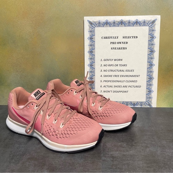 Nike Air Zoom Pegasus 34 Women's Pink Running Shoes Size 7.5 - Picture 2 of 16